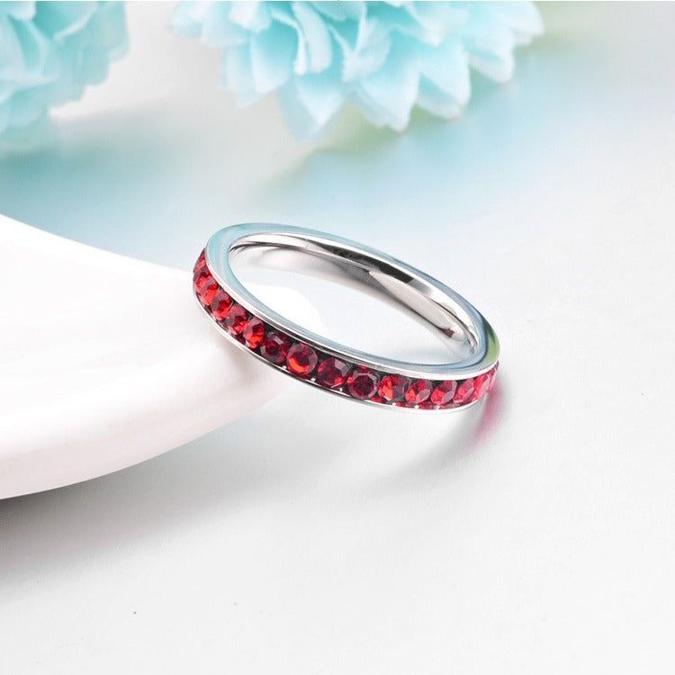 Ruby Eternity Band Ring | Weißgold