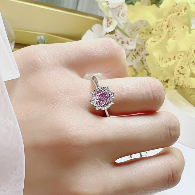 Zestaw Amara Pinkdawn | Białe złoto