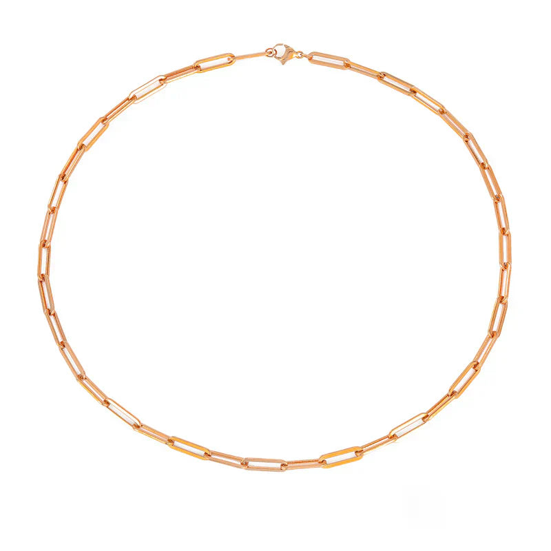Collana elegante Archen con catena | Oro bianco