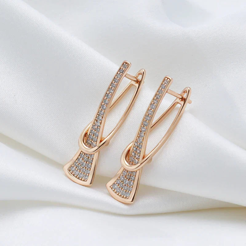 Pendientes de cristal Radiant Layers | Oro