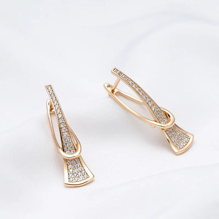 Pendientes de cristal Radiant Layers | Oro
