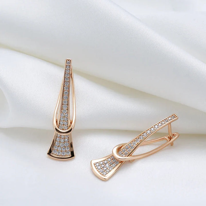 Pendientes de cristal Radiant Layers | Oro