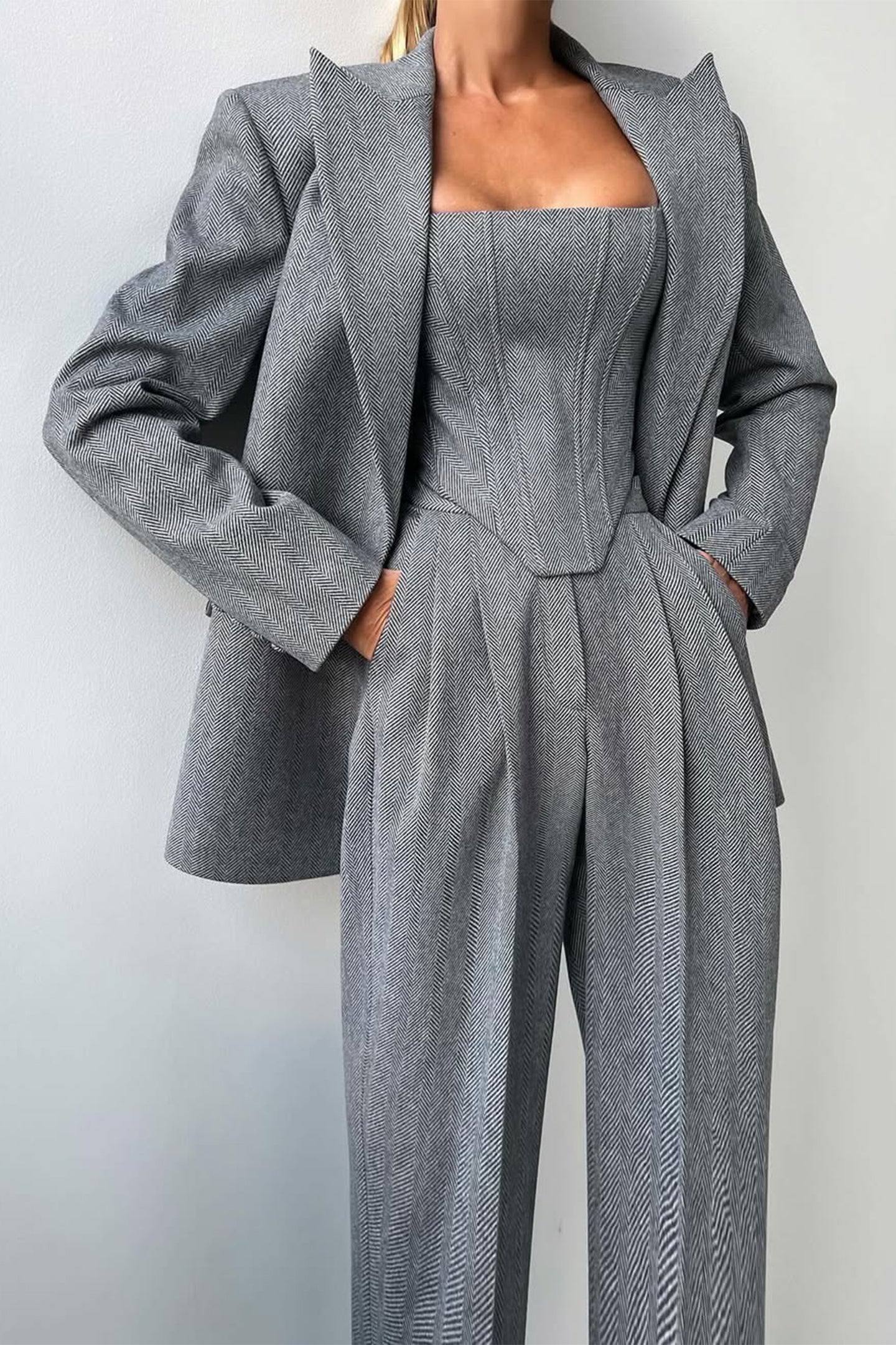 Grace - Dreiteiliges Set mit zweireihigem Blazer