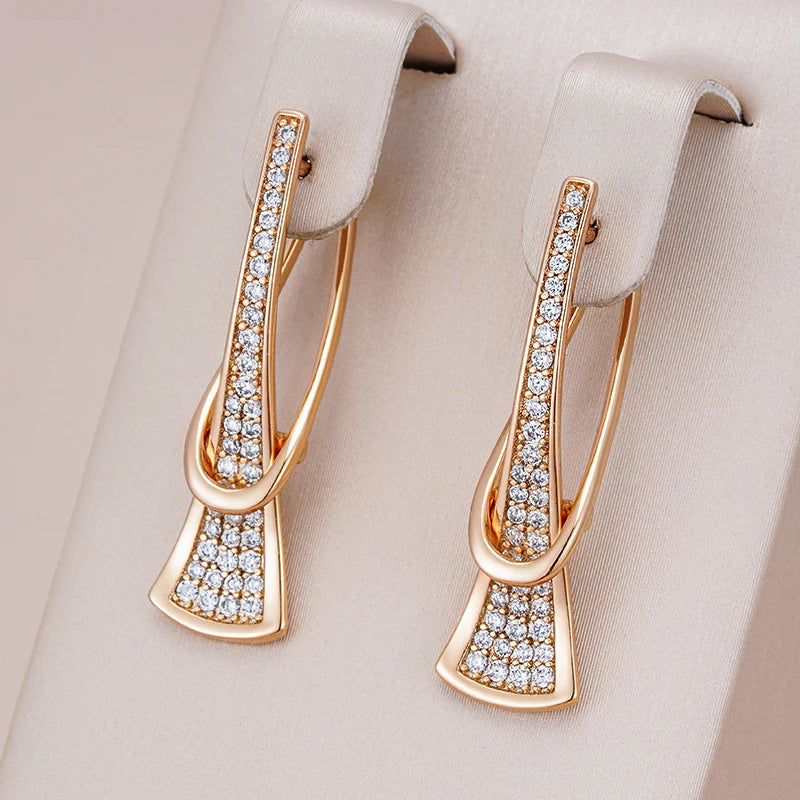 Pendientes de cristal Radiant Layers | Oro