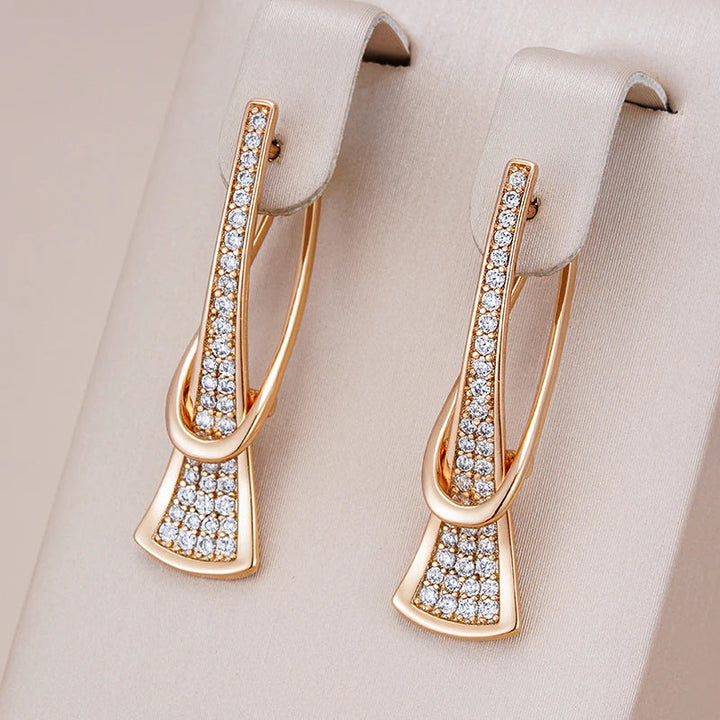 Pendientes de cristal Radiant Layers | Oro