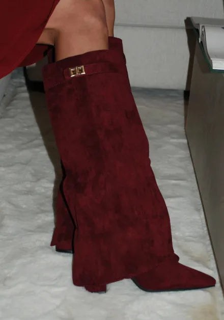 Annette | Women’s Leather Thigh-High Boots with Buckle