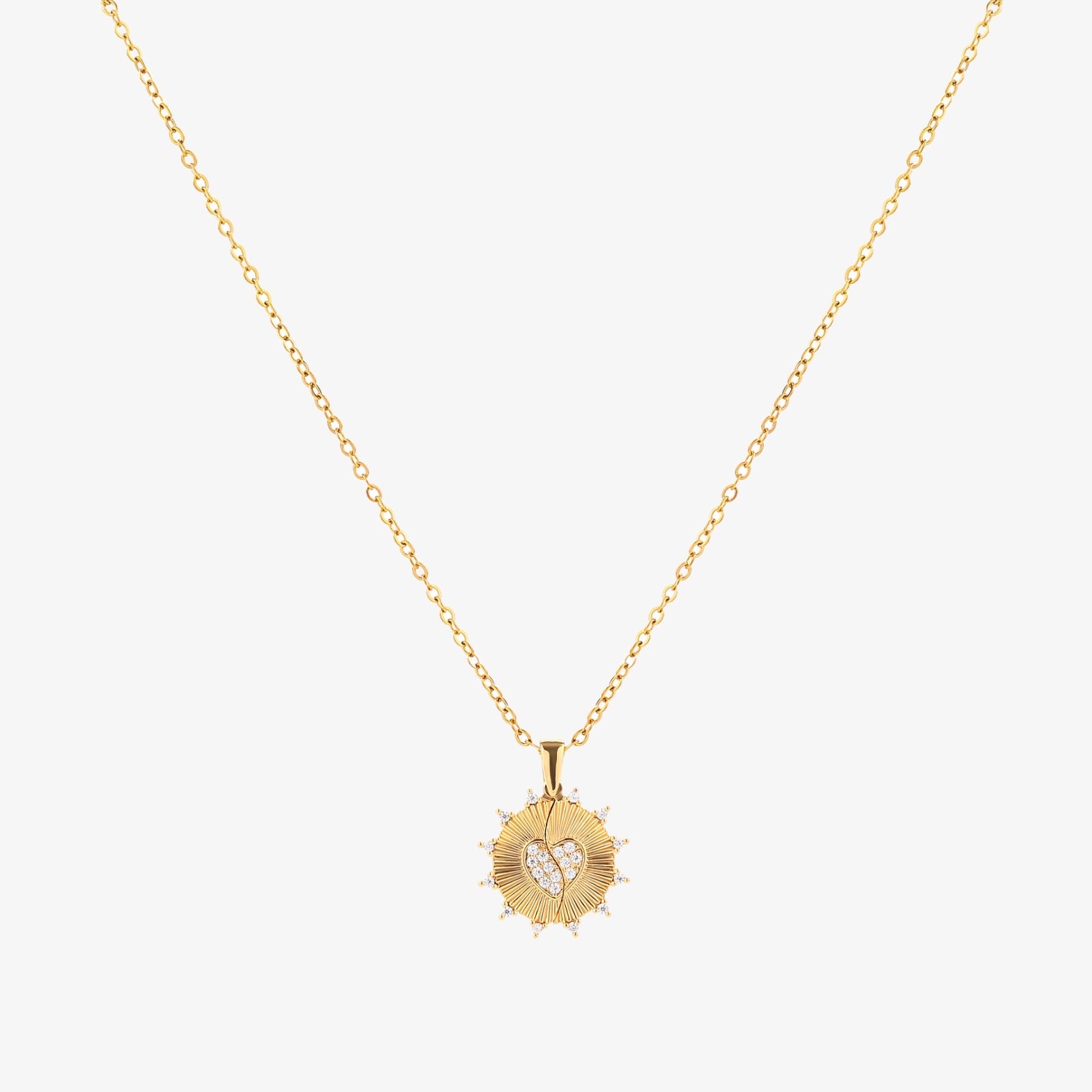 Sonnenstrahl Liebe Halskette | Gold