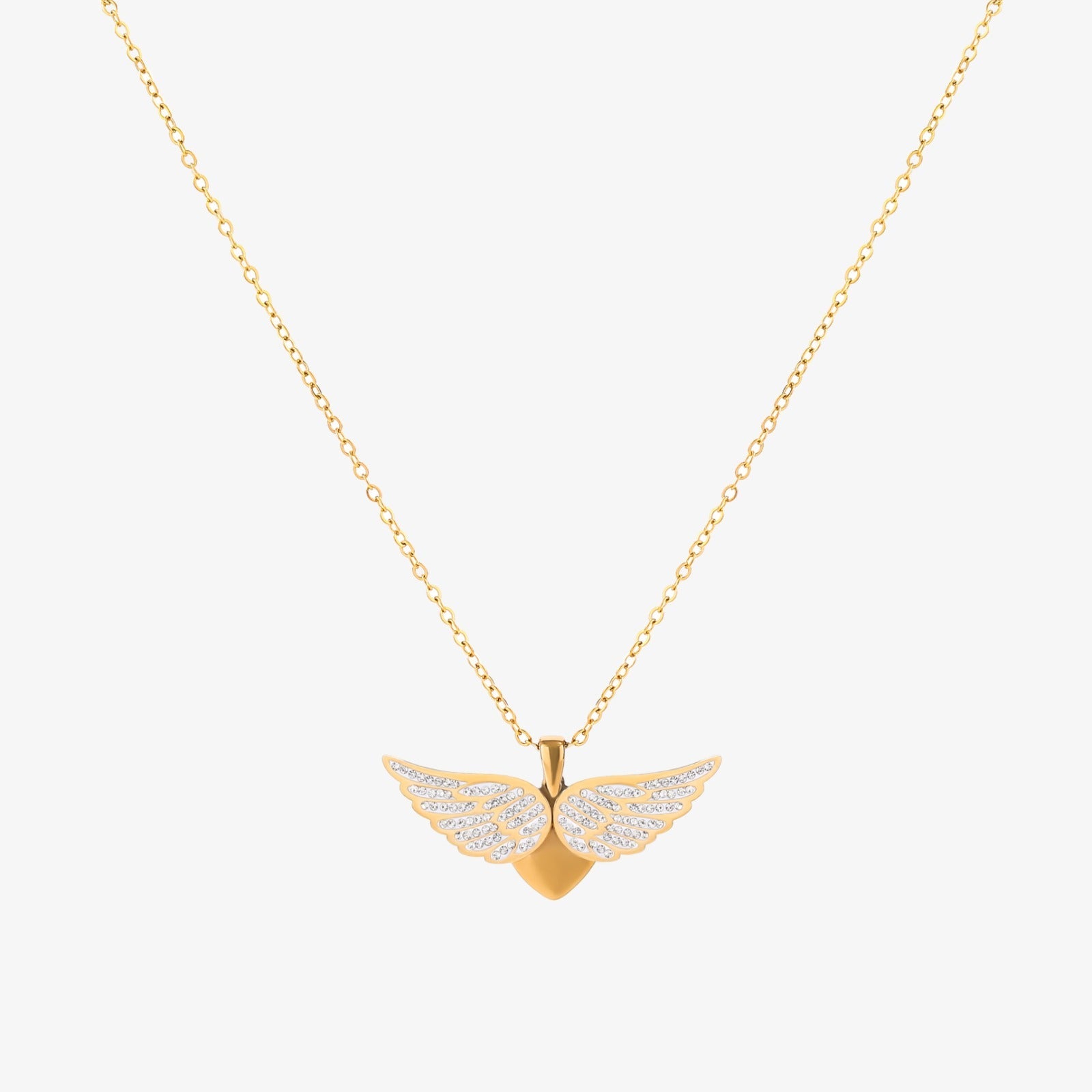 Aufsteigende Engelsflügel Halskette | Gold