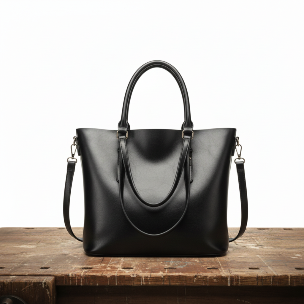 Retro Leather Shoulder Bag for Women – Vintage Style Purse with Adjustable Strap, Caramel, Black, Burgundy and Red