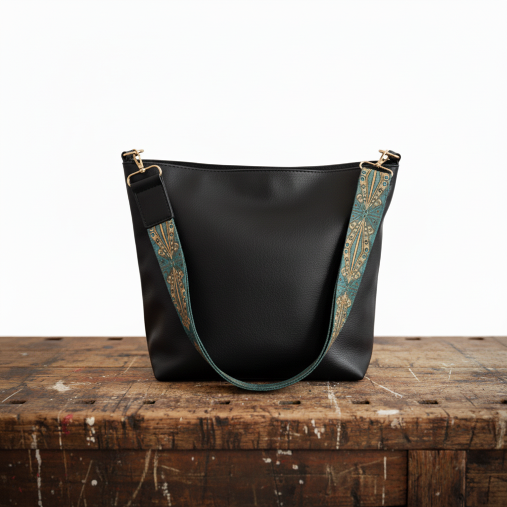 Vintage Leather Shoulder Bag for Women – Retro Everyday Handbag Purse in Caramel, Black, Green and Cream
