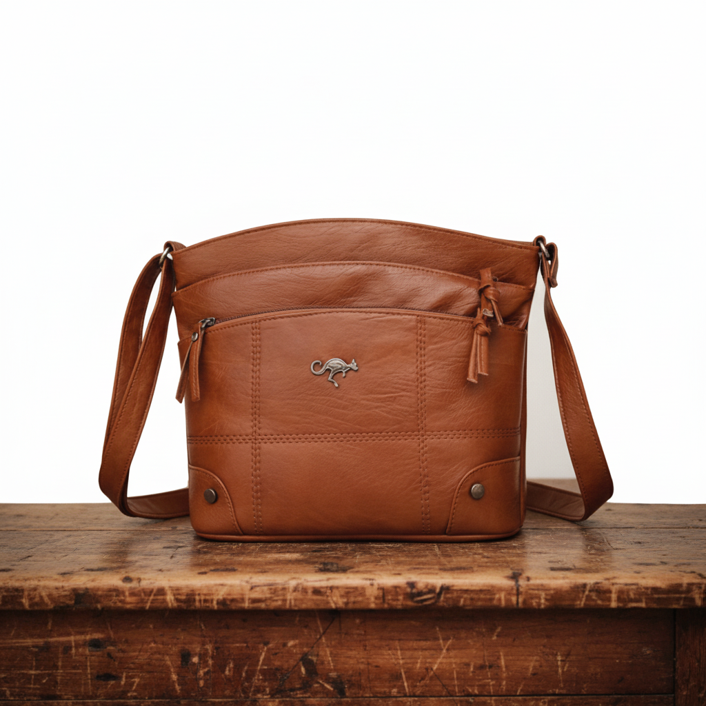 Timeless leather handbag for women