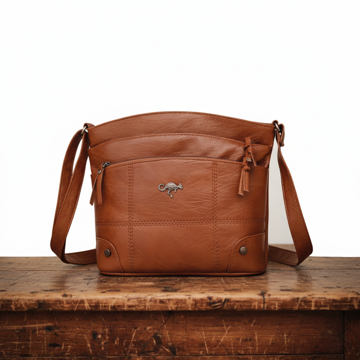 Timeless leather handbag for women