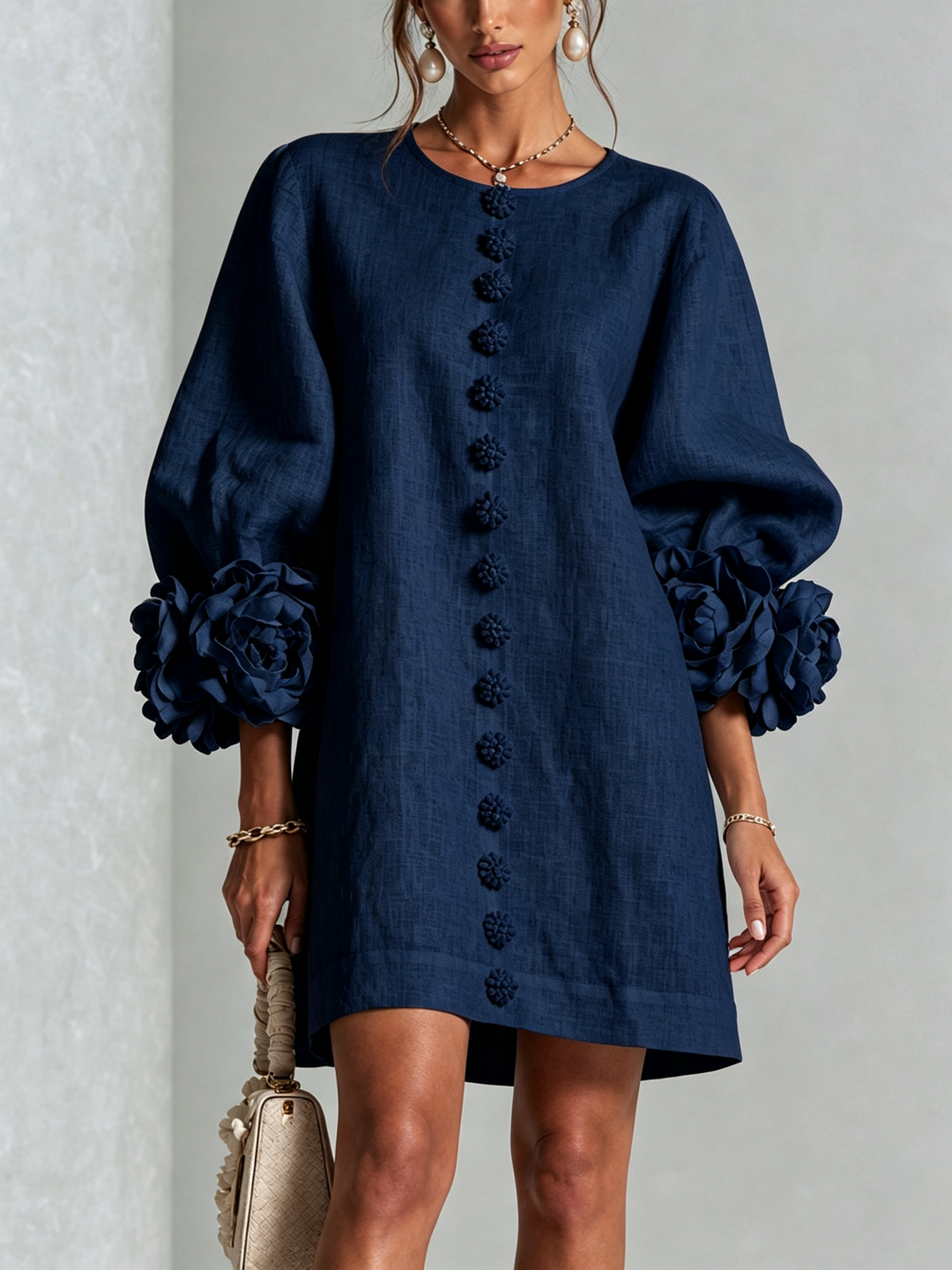 Sculptural Mini Dress for Women – Structured Elegant Cocktail Dress for Party and Wedding Guest in 9 Colors
