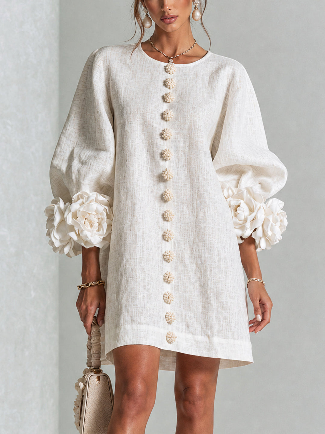 Sculptural mini cocktail dress for women