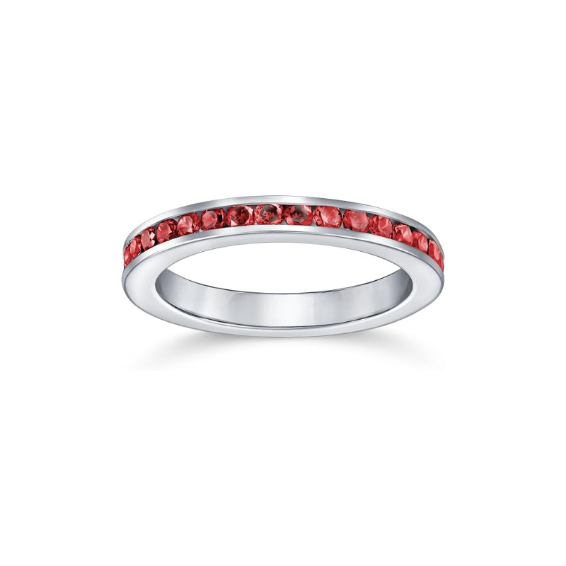 Ruby Eternity Band Ring | Weißgold