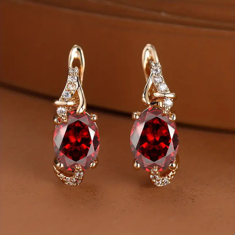 Crimson Twilight Tropfenohrringe | Gold