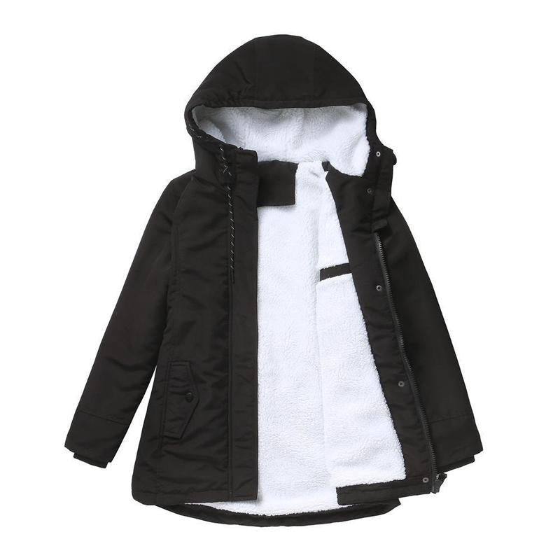 Quilted Winter Coat for Women with Hood – Insulated Long Puffer Coat, Warm Hooded Parka for Cold Weather