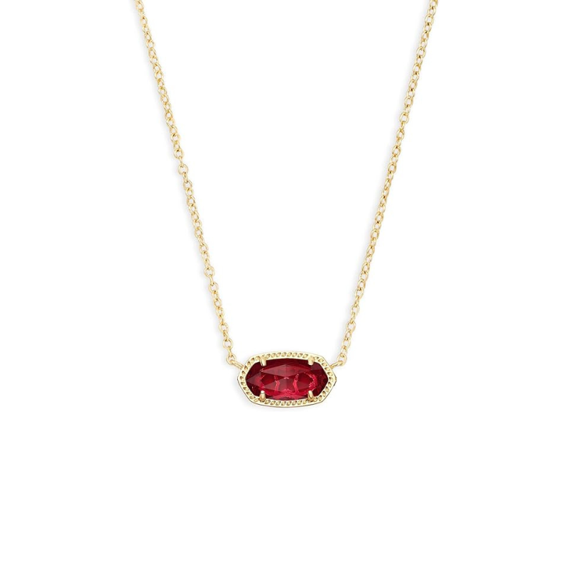 Klassische Oval Rubin Halskette | Gold