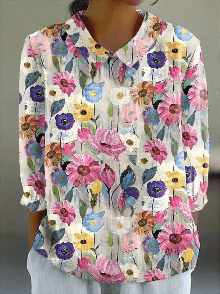 Jill | Künstlerisches florales Oberteil
