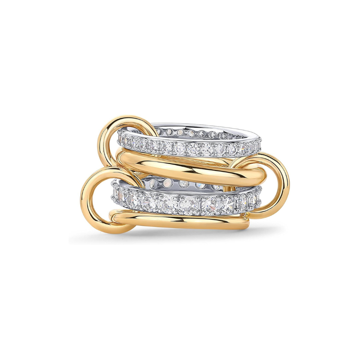 Verschlungene Stapelringe | Gold
