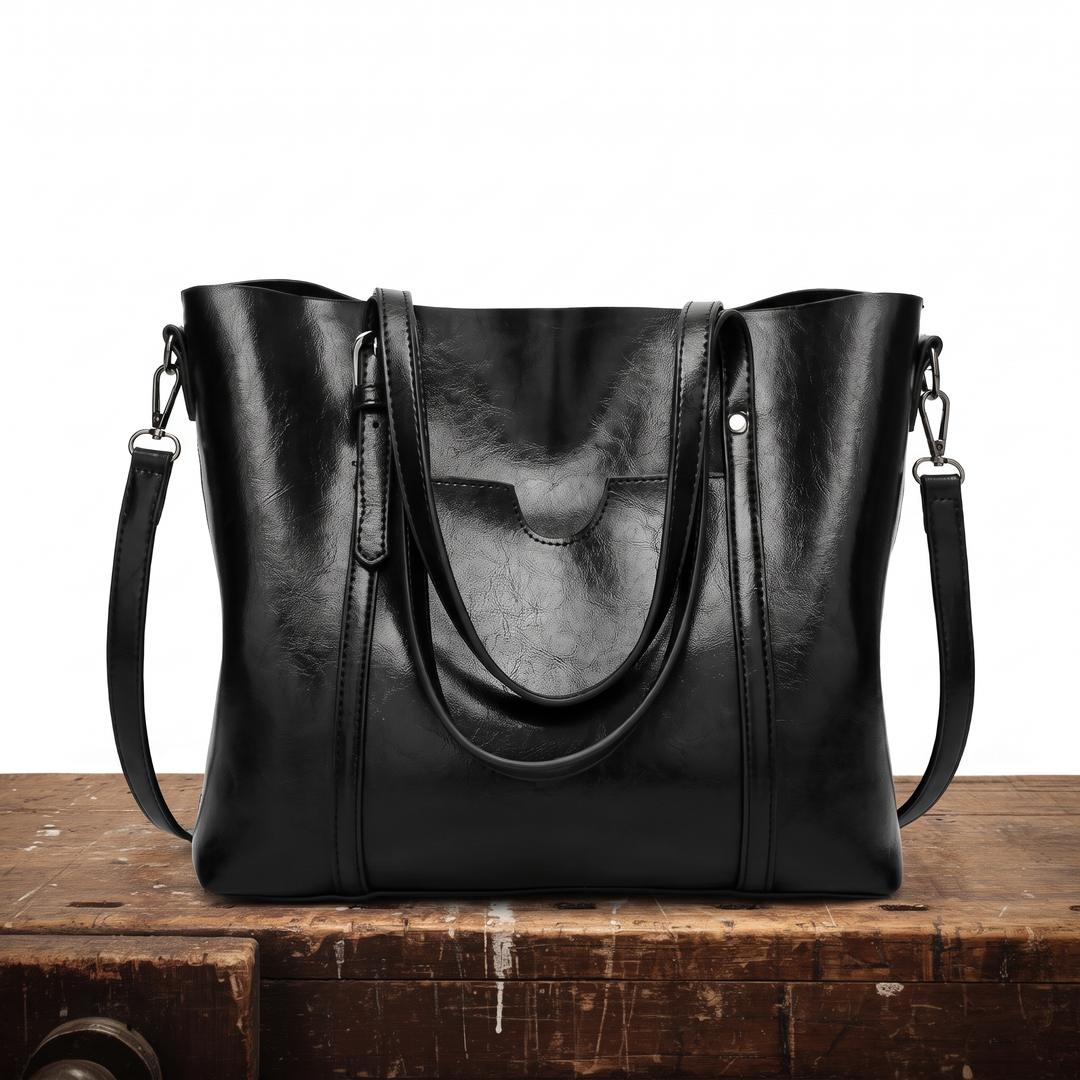 Sleek Leather Shoulder Bag for Women – Minimalist Everyday Handbag for Work and Weekend in 5 Colors