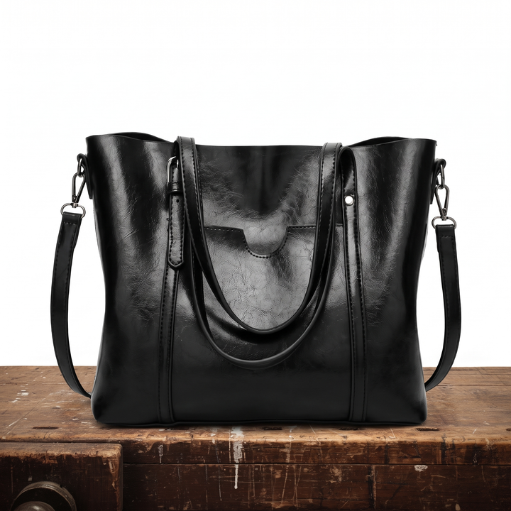 Sleek Leather Shoulder Bag for Women – Minimalist Everyday Handbag for Work and Weekend in 5 Colors