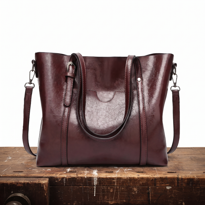 Sleek Leather Shoulder Bag for Women – Minimalist Everyday Handbag for Work and Weekend in 5 Colors