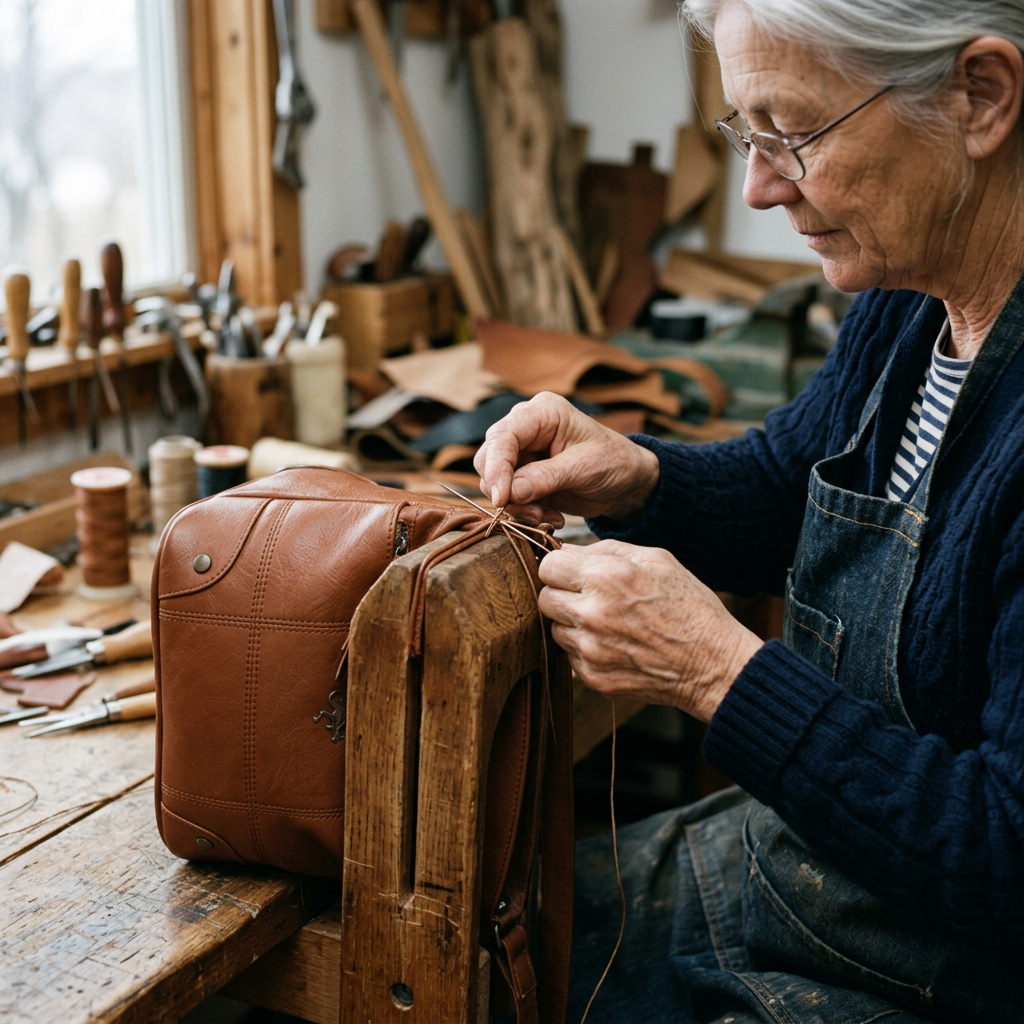 Timeless Leather Handbag for Women – Elegant Everyday Shoulder Purse for Work and Weekend, Caramel and Black