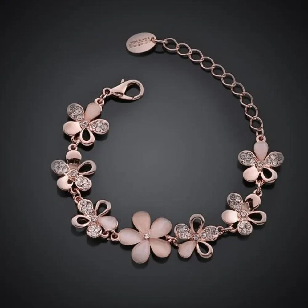 Antike Rosenblüten Armband | Roségold