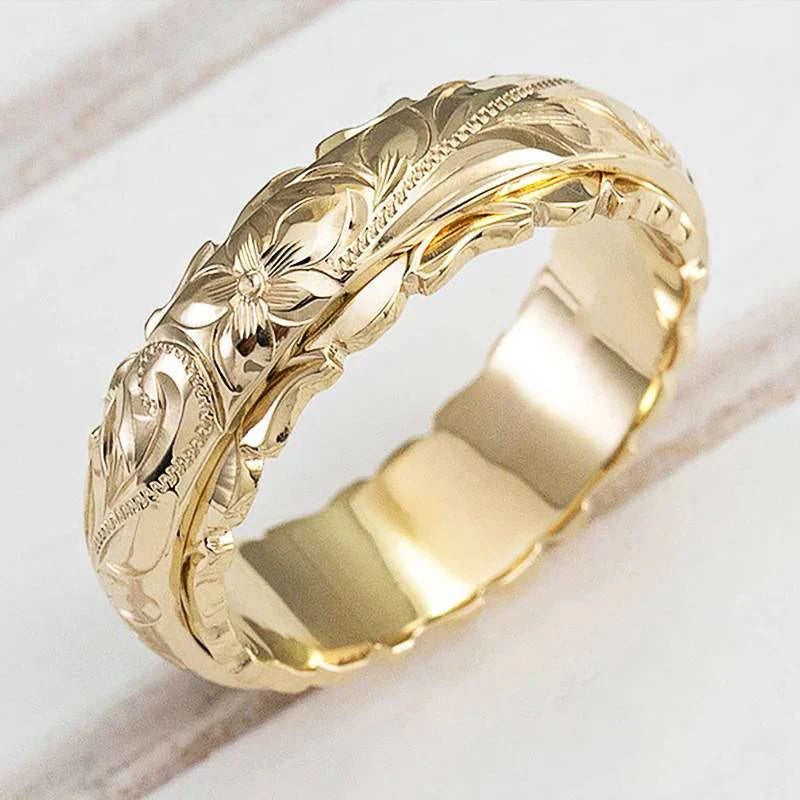 Antiker Goldblumenring | Gold