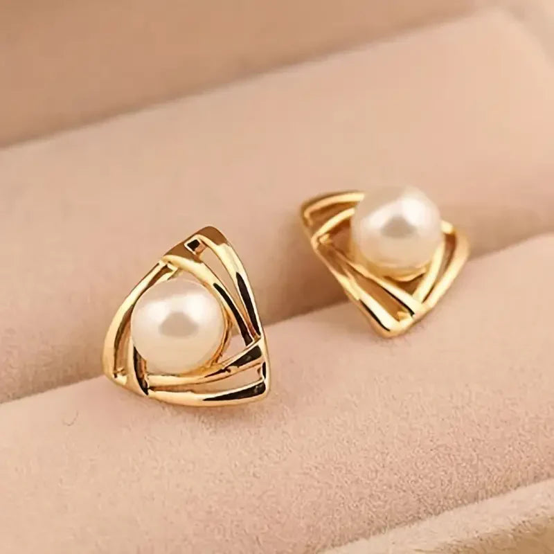 Exquisite Perlen- und Goldohrringe | Gold