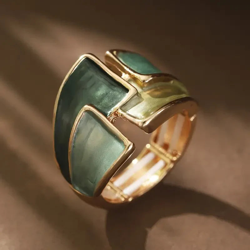 Goldener Blattglanz-Ring | Gold