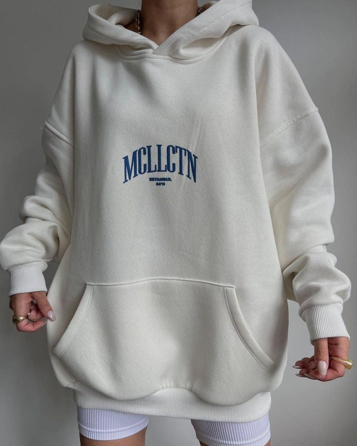 Comfortable Graphic Print Hoodie for Women with Drawstring Hood Long Sleeve Oversized Relaxed Style