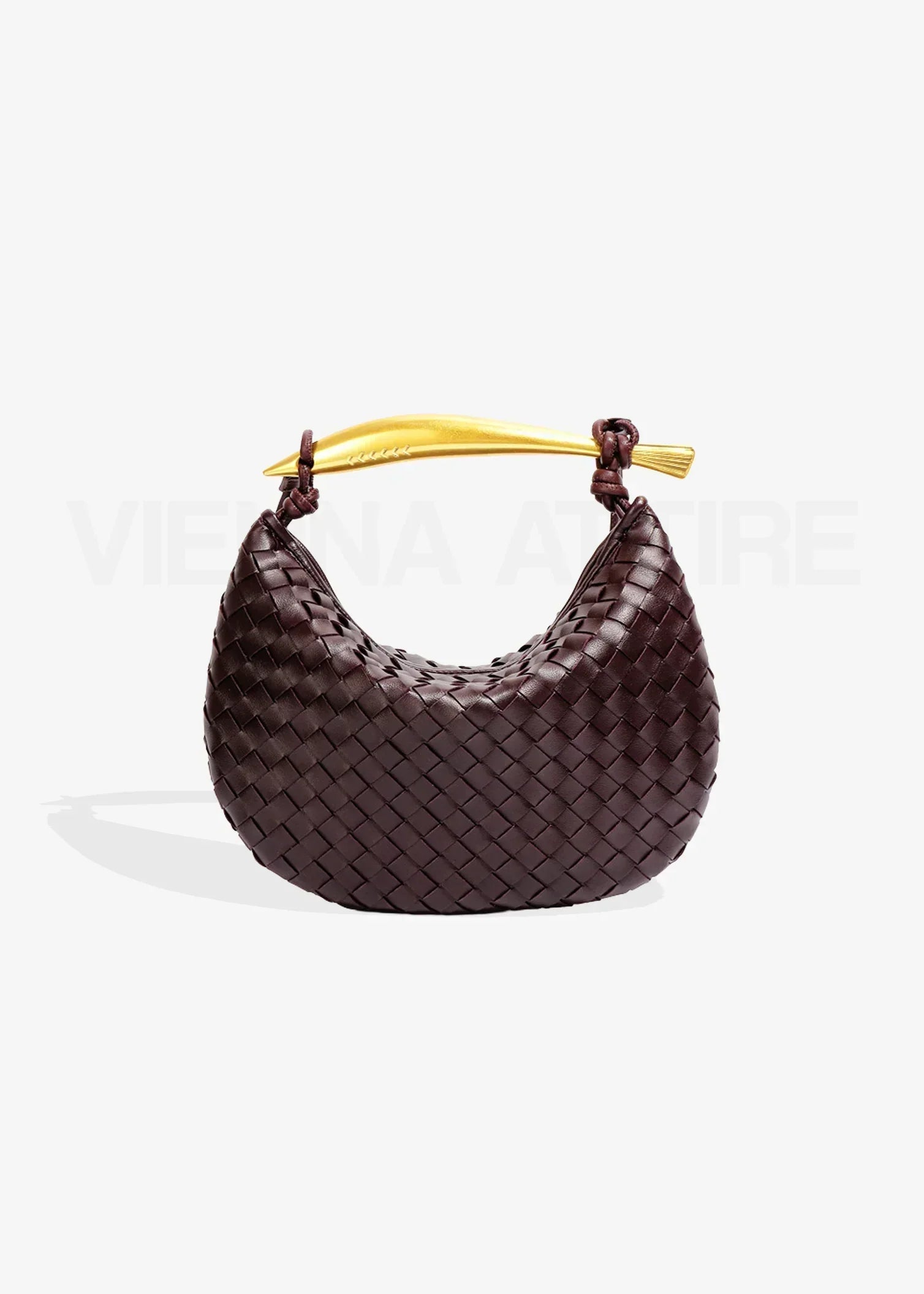 Alexandra – Tasche mit gewebtem Muster und goldenem Griff