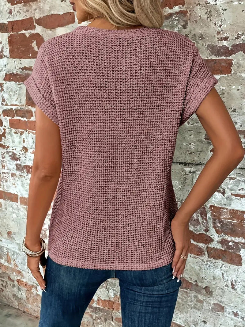 Sophie - T-shirt à col rond encolure cœur