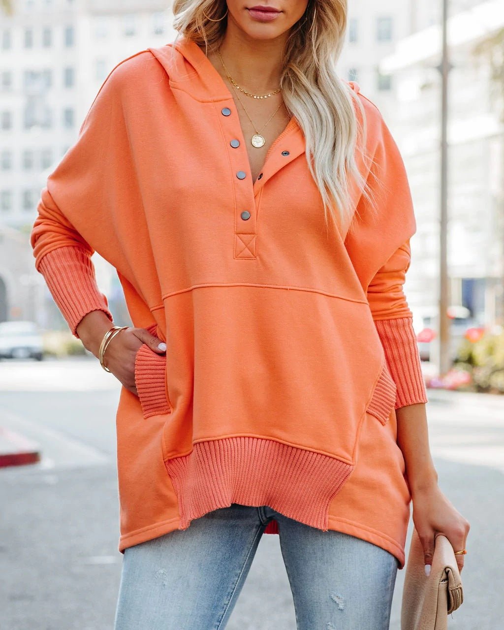 Effortless Hoodies for Women with Relaxed Tunic Length Drawstring Pullover Sweatshirt Style