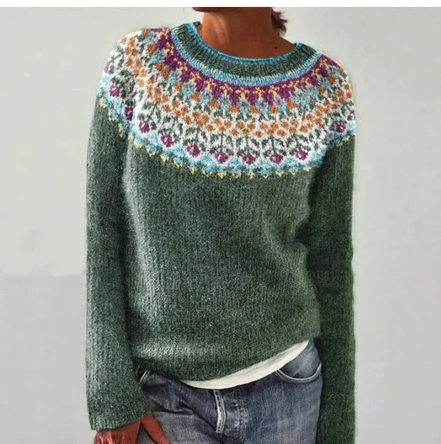 Effortless Sweaters for Women with Retro Striped Relaxed Fit Boat Neckline