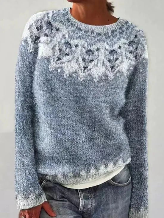 Effortless Sweaters for Women with Retro Striped Relaxed Fit Boat Neckline