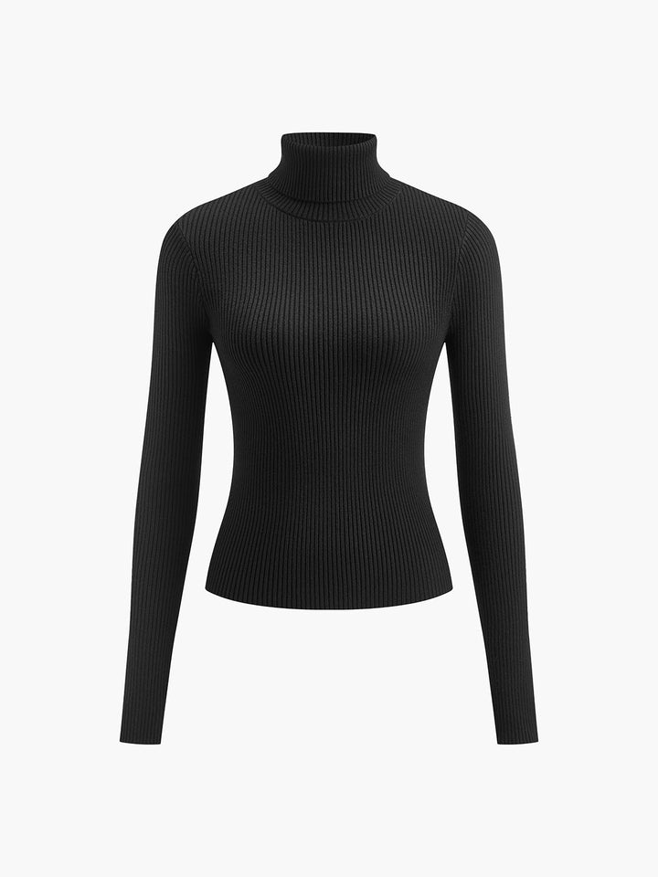 Effortless Sweaters for Women with Ribbed Turtleneck Lightweight Knit