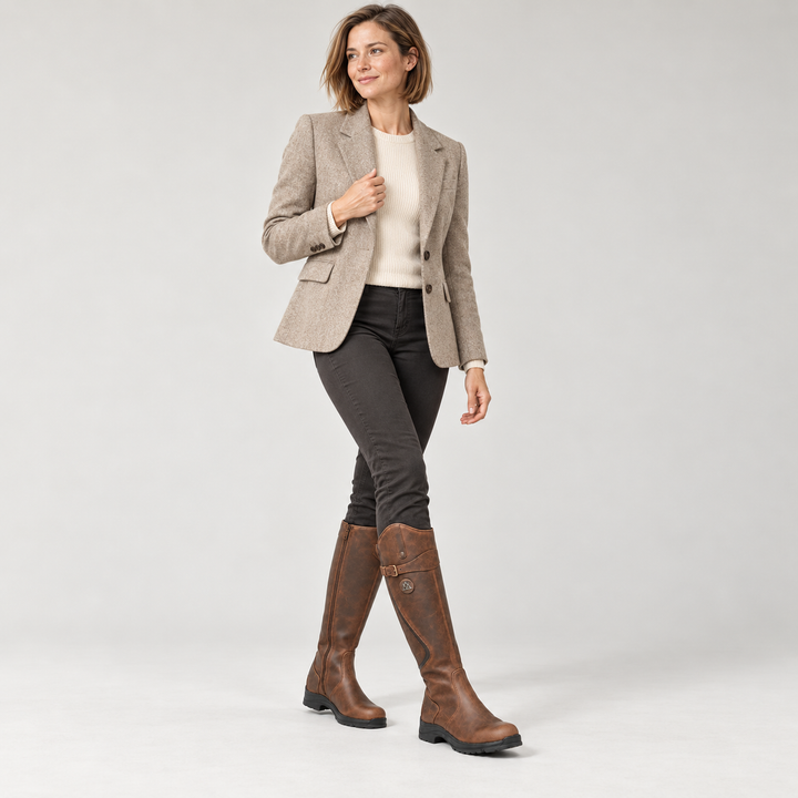 Women's Waterproof Knee High Boots with Adjustable Strap
