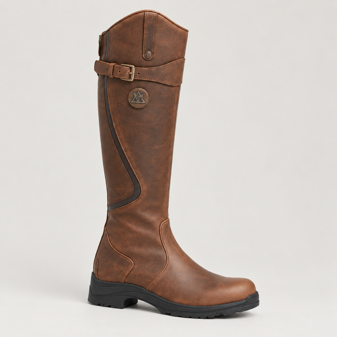 Women's Waterproof Knee High Boots with Adjustable Strap
