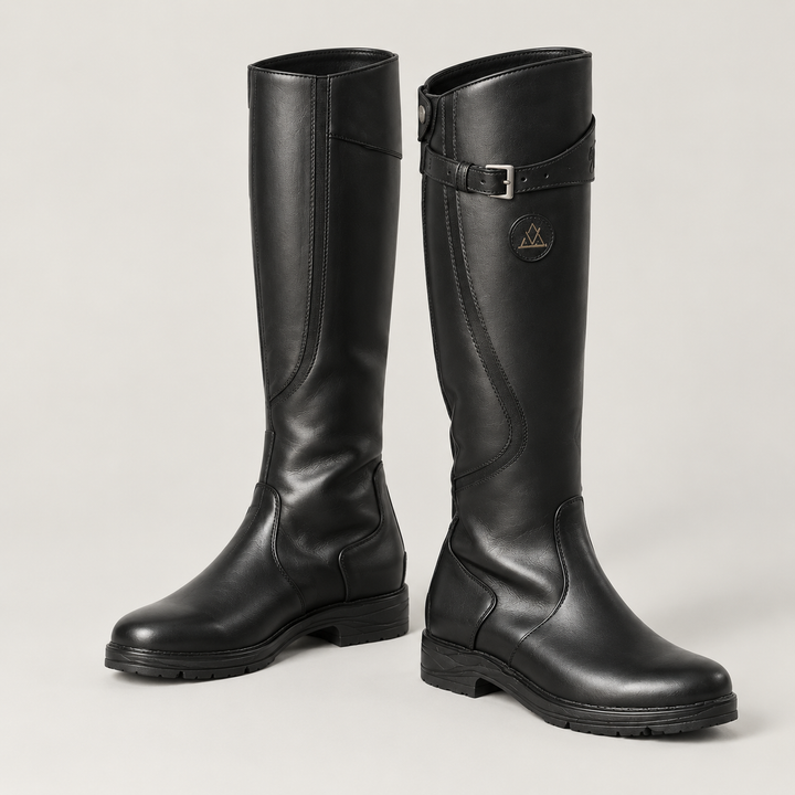 Women's Waterproof Knee High Boots with Adjustable Strap