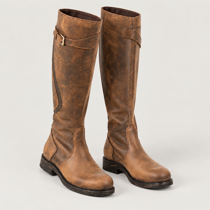 Women's Waterproof Knee High Boots with Adjustable Strap