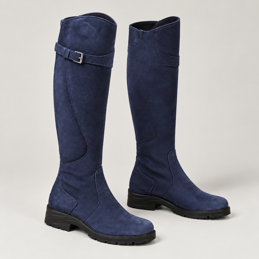 Women's Waterproof Knee High Boots with Adjustable Strap