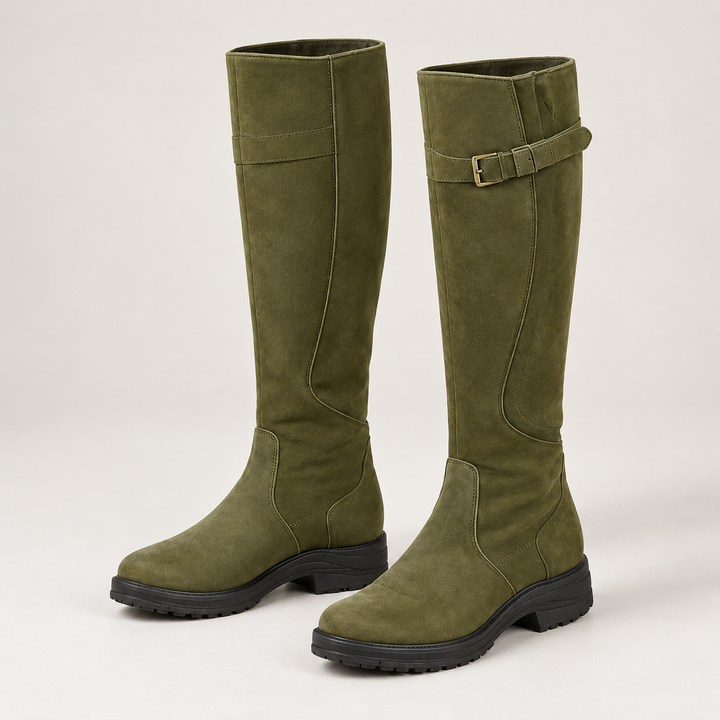 Women's Waterproof Knee High Boots with Adjustable Strap